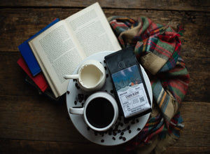 Open image in slideshow, coffee and books
