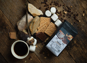 Open image in slideshow, coffee and smores ingredients
